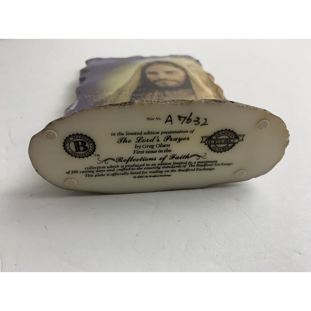 Bradford Exchange Reflections of Faith "The Lord’s Prayer” Plaque Greg Olsen - Picture 4 of 11